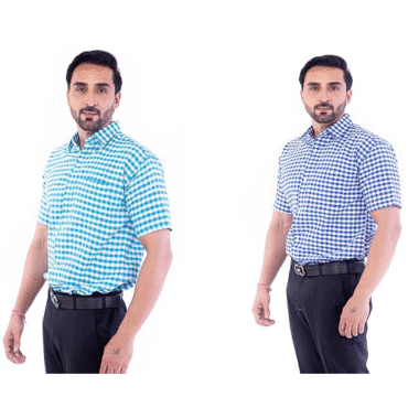 Half Check Shirts Combo (Set of 2)