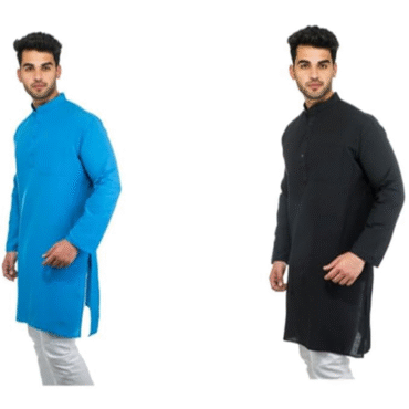 Men's Ethnic Full Sleeve Kurta Combo (Pack of 2)