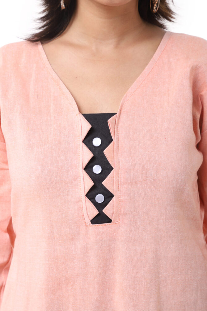 Peach Black Kurti - Image 4