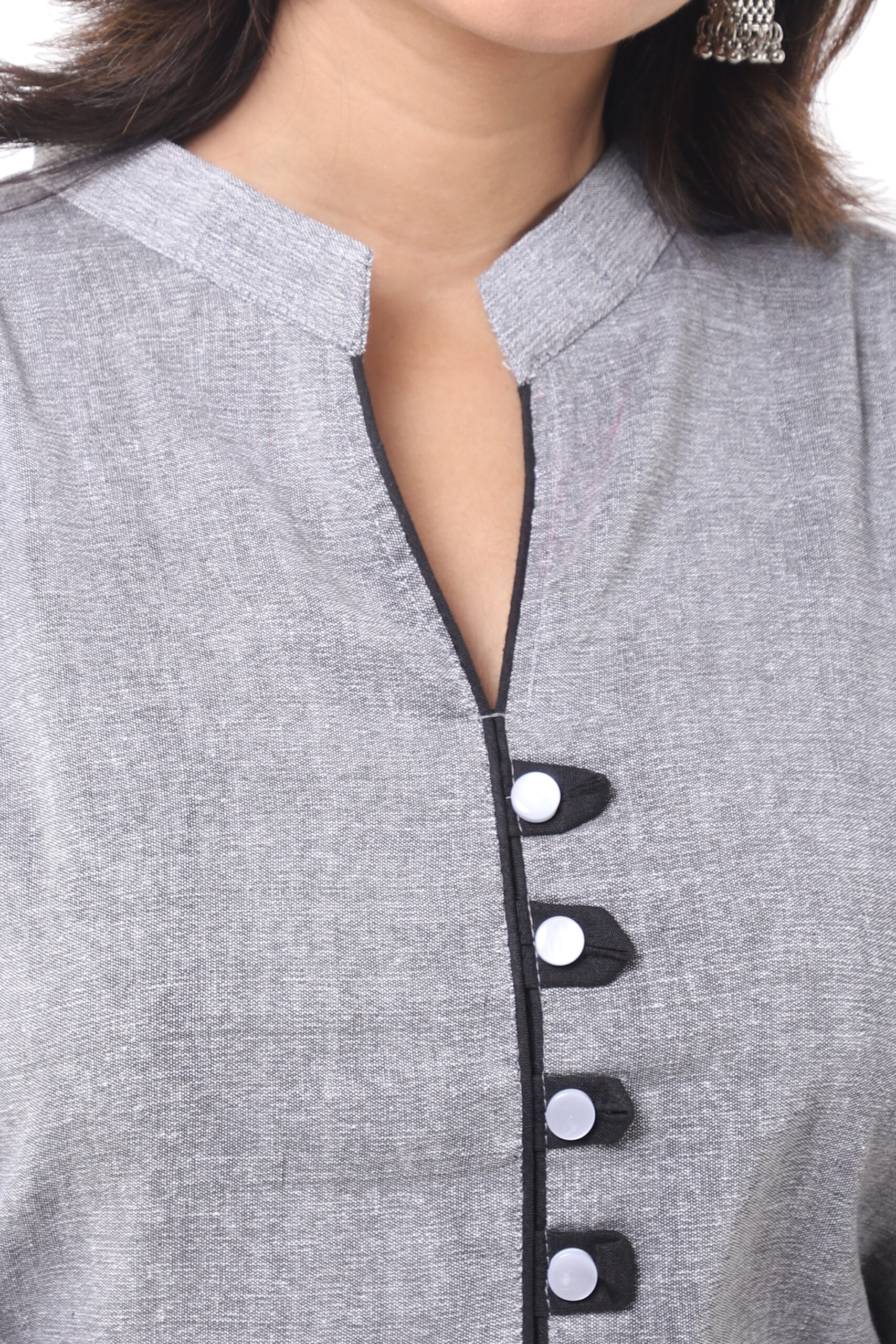 Grey Black Kurti - Image 4
