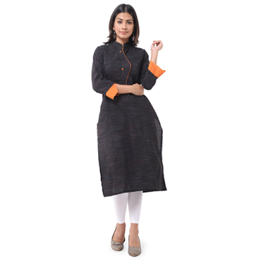 Black Orange Kurti