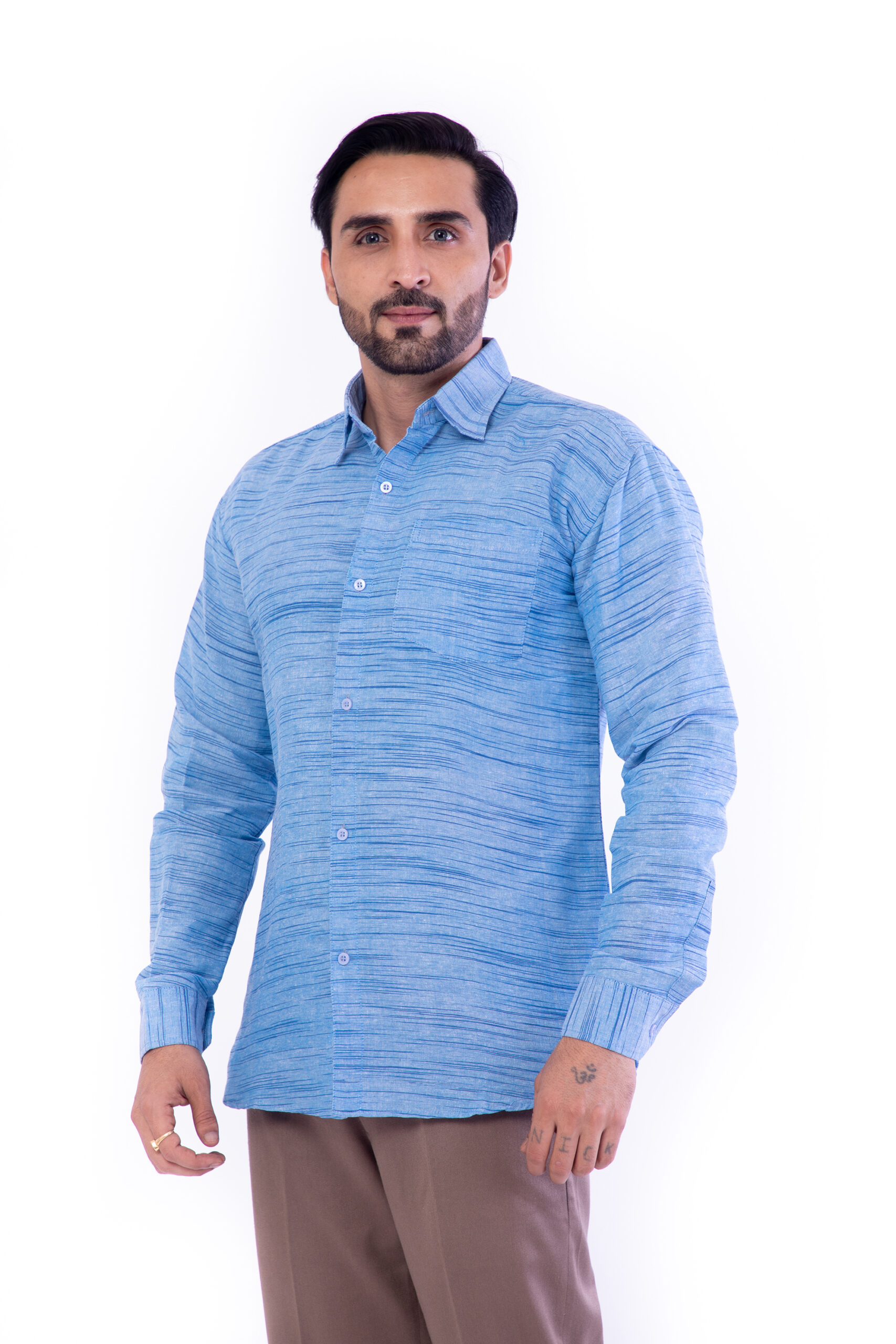 Full Sleeves Cotton Regular Fit Shirt - Image 10