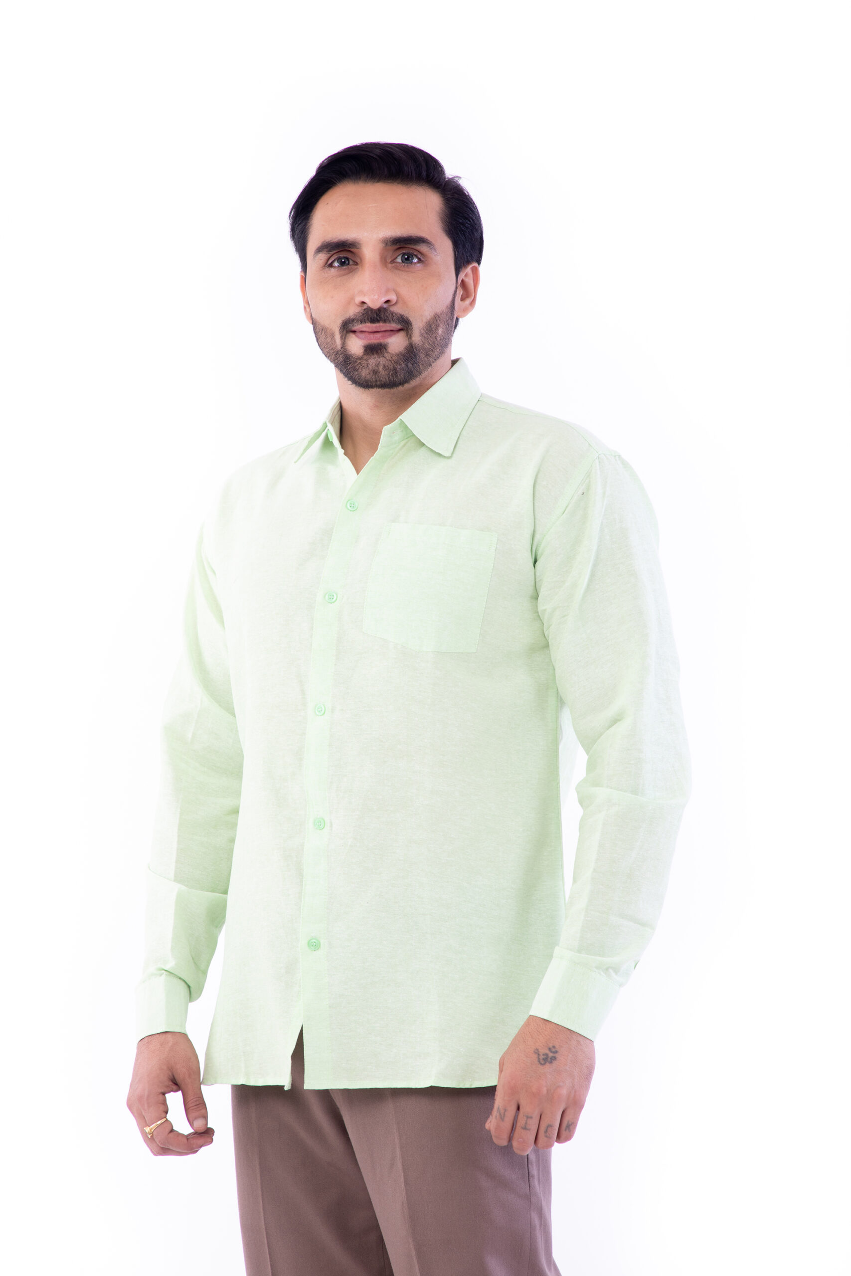 Full Sleeves Cotton Regular Fit Shirt - Image 9