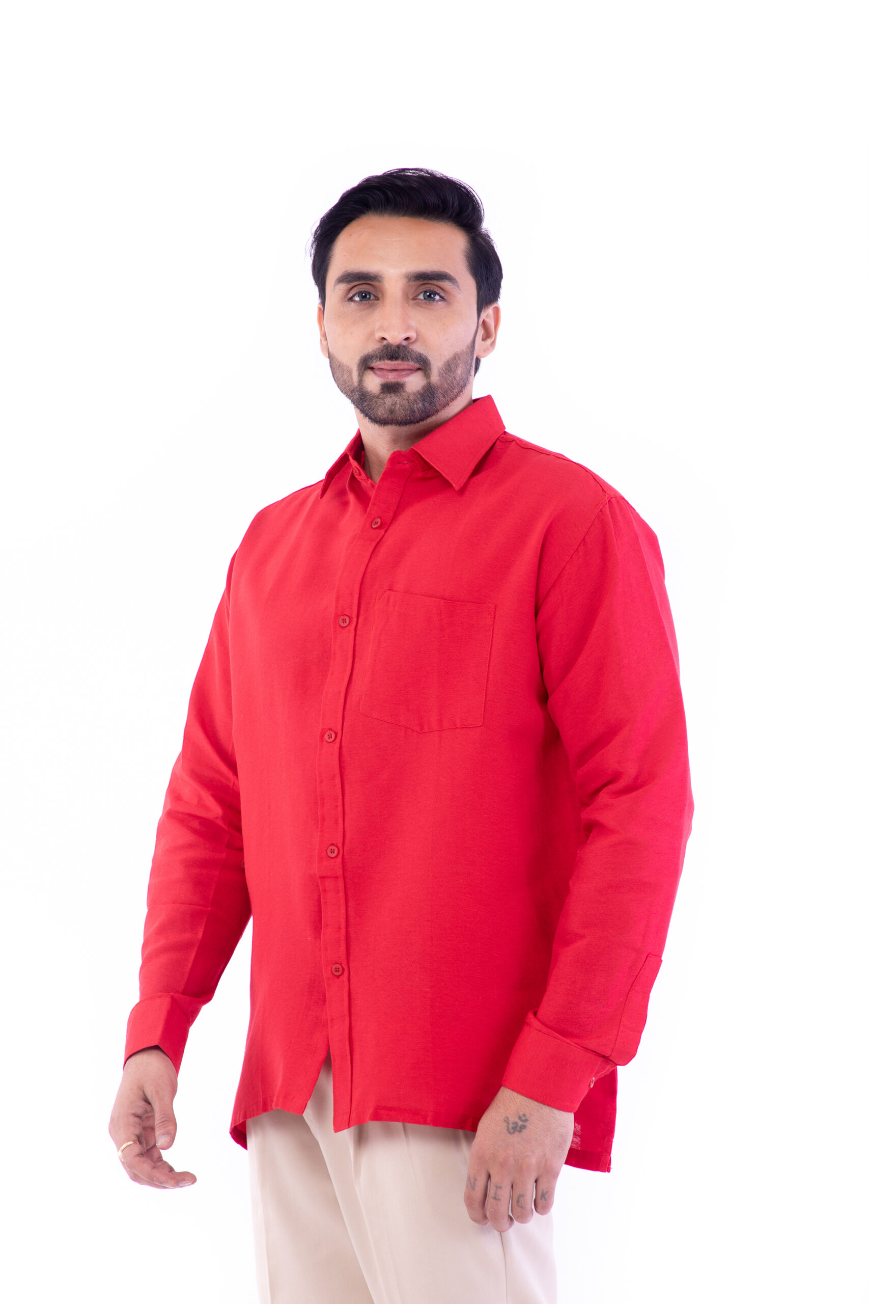 Full Sleeves Cotton Regular Fit Shirt - Image 5