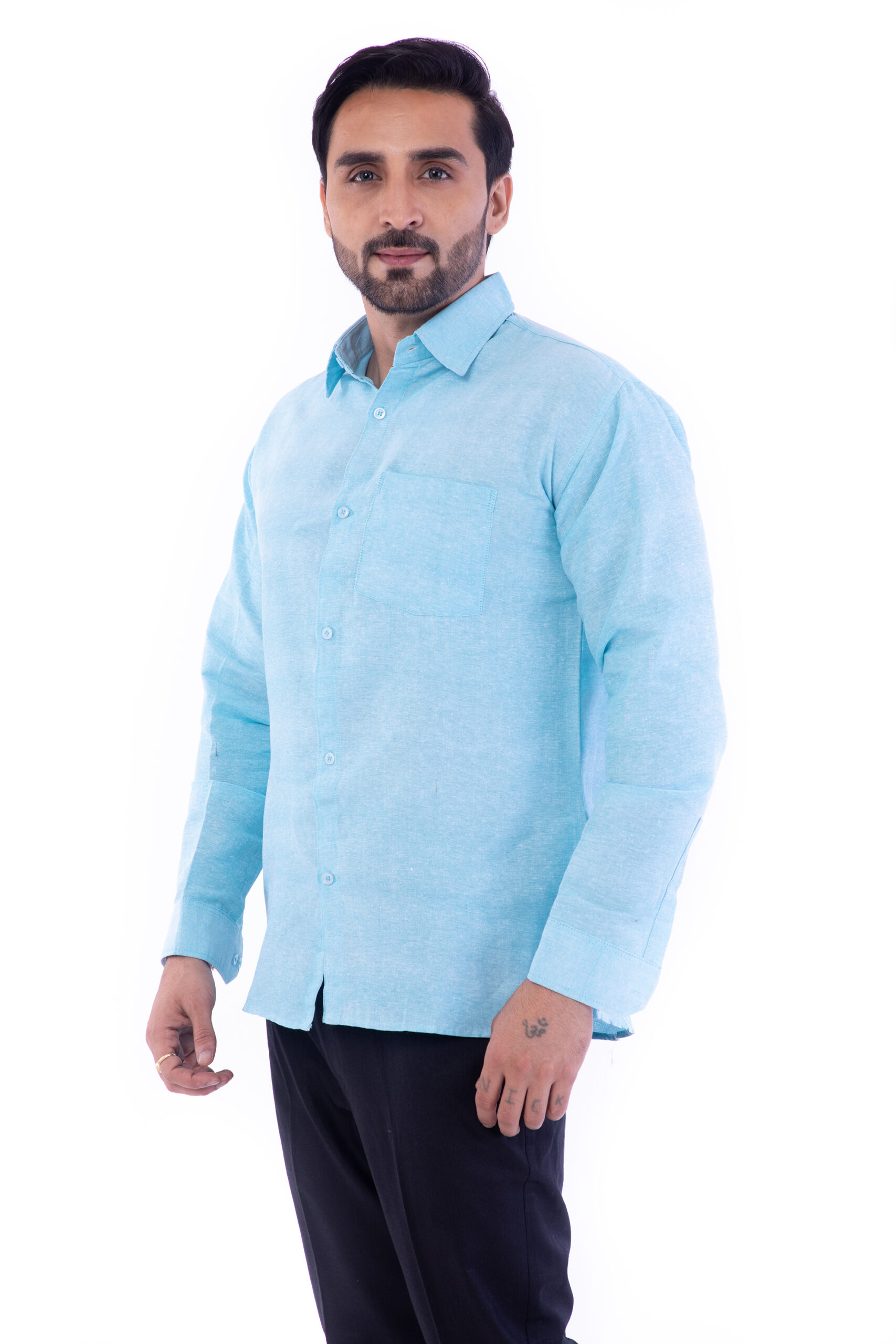Full Sleeves Cotton Regular Fit Shirt - Image 3