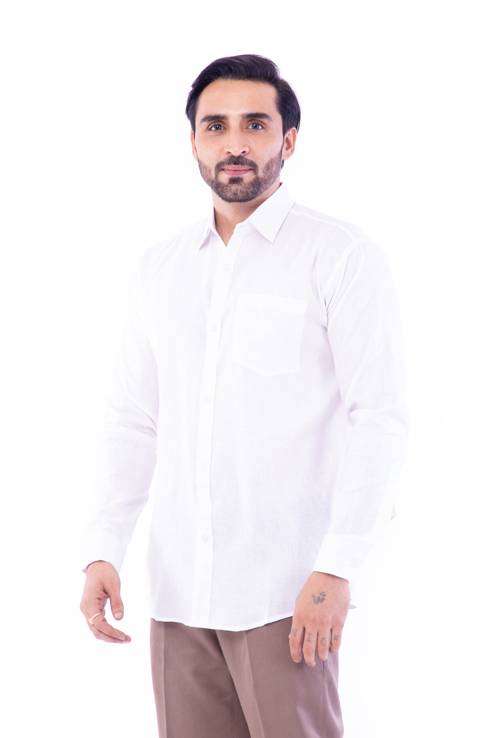 Full Sleeves Cotton Regular Fit Shirt - Image 2